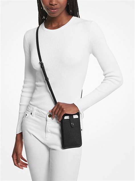 cuir safianno michael kors|Saffiano Leather Smartphone Crossbody Bag .